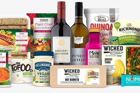 tesco vegan products