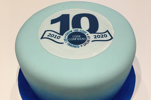 10 years of the Code cake