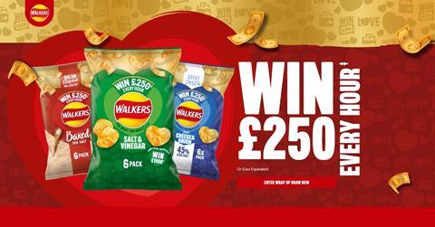 Walkers win £250 every hour competition
