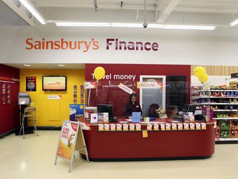 Sainsbury's finance counter