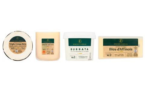 Asda Exceptional range cheeses