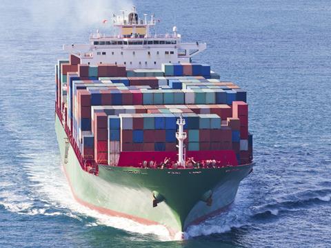 A ship carries cargo