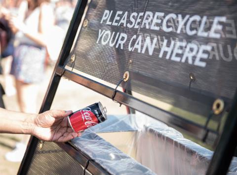 Coca Cola Zero Sugar recycling web
