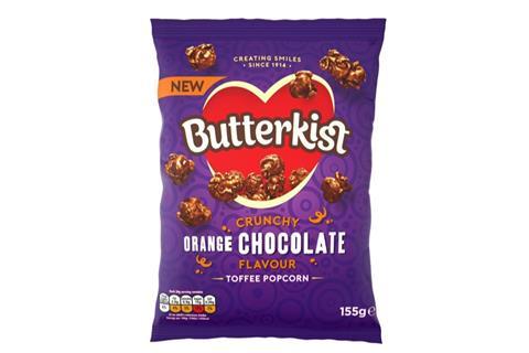 Butterkist Crunchy Chocolate Orange Flavour Toffee Popcorn