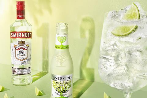 Smirnoff lime soda