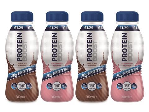 Boost Protein strawberry and chocolate variants