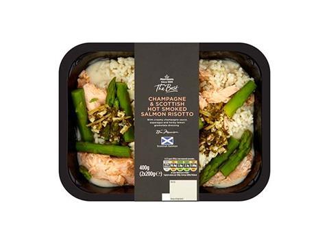 Morrisons Champagne and Scottish hot smoked salmon risotto