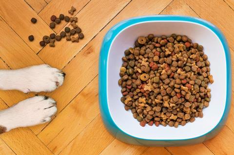 bowl of dog food