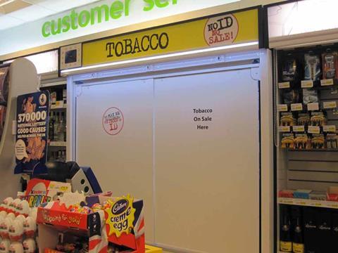 tobacco ban display
