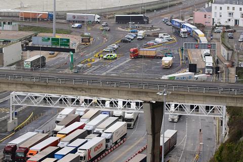 lorries at port one use