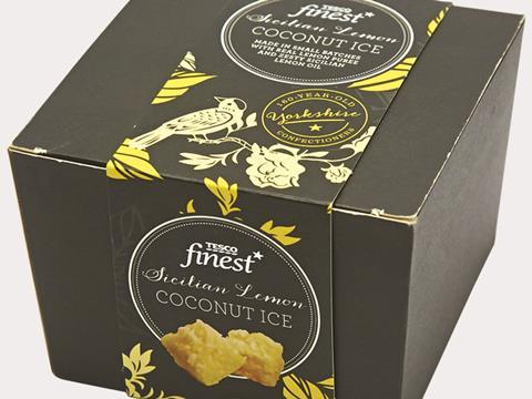 Own label 2015, confectionary, Tesco coconut ice