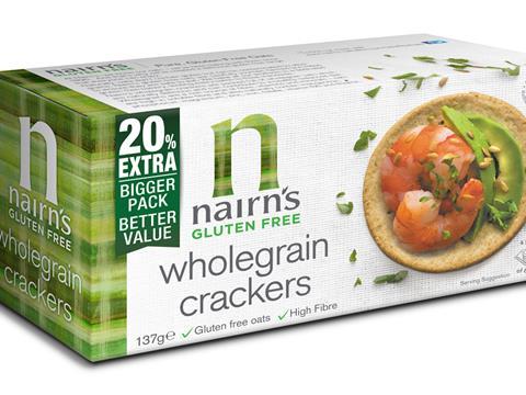 Nairn's larger Gluten Free Wholegrain Crackers