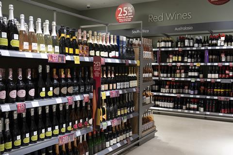 waitrose wine alcohol aisle