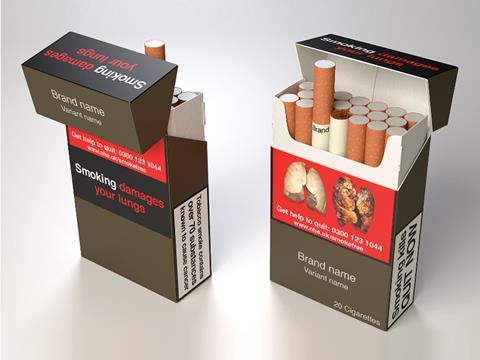 Plain tobacco packs design