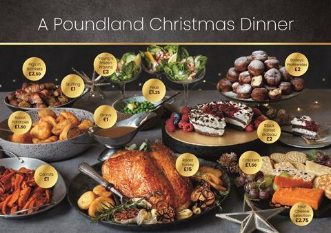 Poundland Christmas dinner