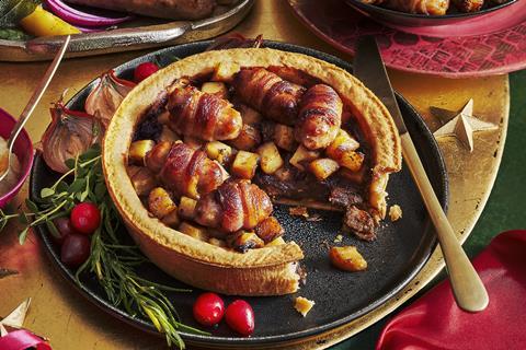 Tesco Christmas Pigs in Blankets Topped Pie