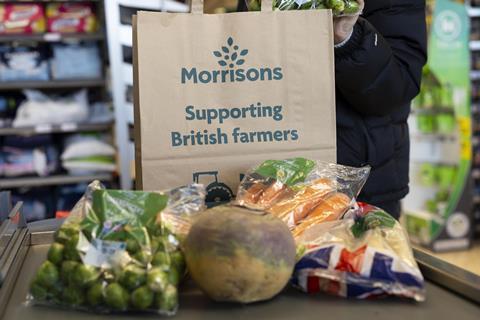 Morrisons shopper bag health veg