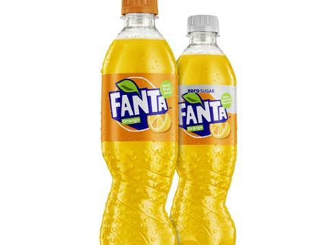 Fanta Orange twisted plastic bottle