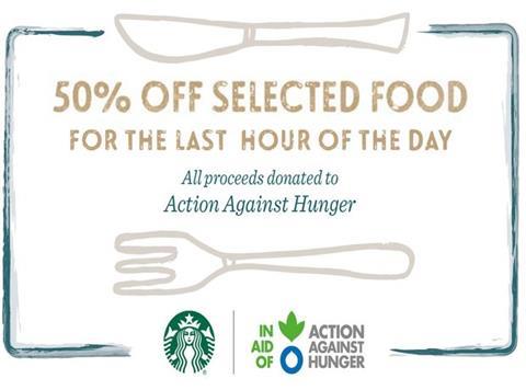 starbucks action against hunger waste