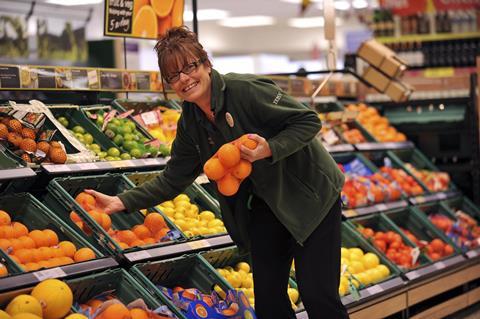 tesco fruit and veg staff