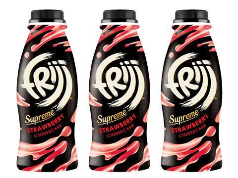 frijj supreme strawberry cheesecake milkshake