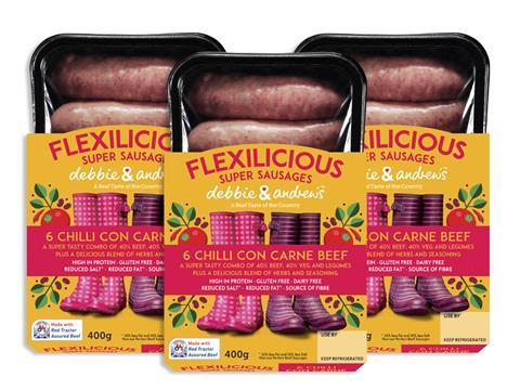 debbie and andrews flexitarian sausages