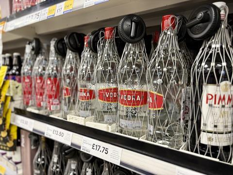 bws alcohol spirits crime alarm theft shoplifting