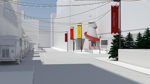 Selfridges Christmas Market - day render