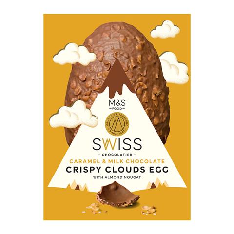 Caramel & Milk Chocolate Crispy Clouds Egg