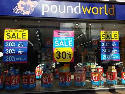 Poundworld administrator's sale