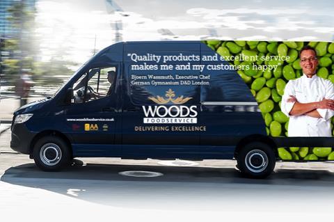 Woods delivery van