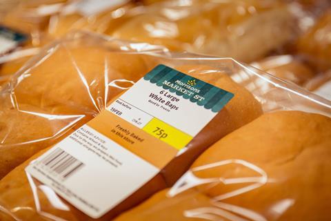 Morrisons white baps Market Street packaged bread