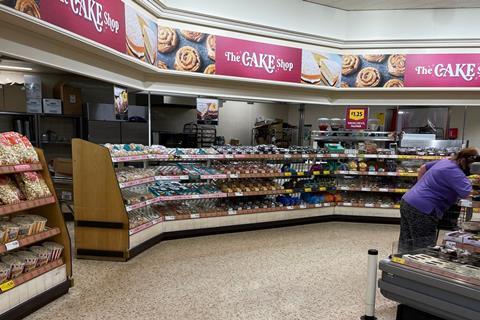 Morrisons cakes bakery aisle