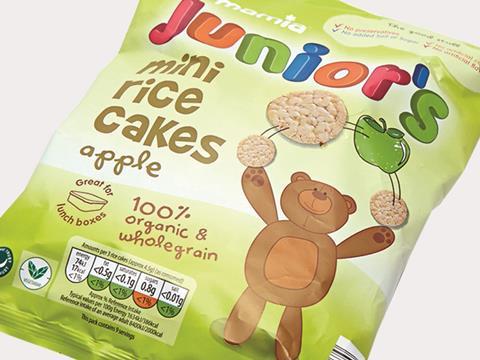 own label 2015, childrens food and drink, aldi rice cakes