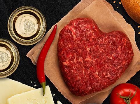 Tesco heart-shaped burger 