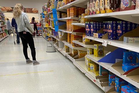 Sainsburys cereal aisle shelf