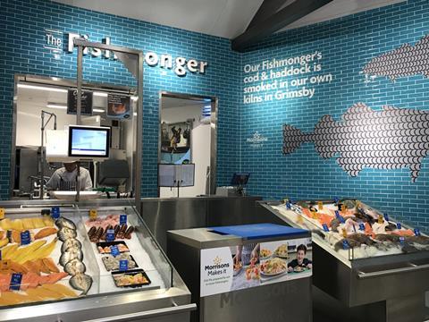 Fish counter at Morrisons St Ives
