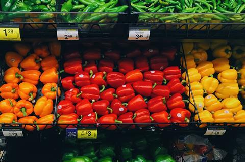 Kroger loose fruit and veg aisle