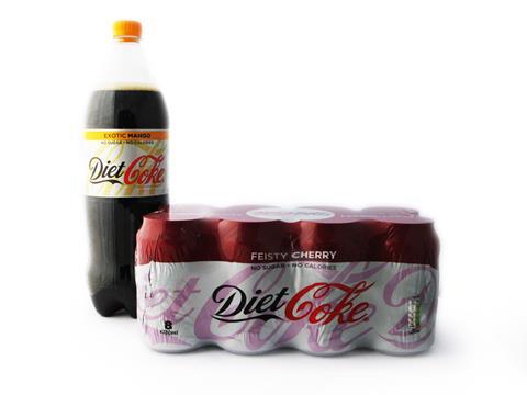 Mango and Feisty Cherry Diet Cokes