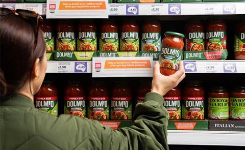 dolimo pasta sauce ambient sainsburys shopper shelf