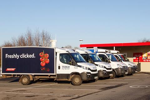 tesco click and collect delivery vans