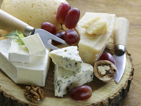 Selection of continental cheeses