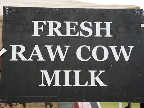 Raw Milk sign - One use