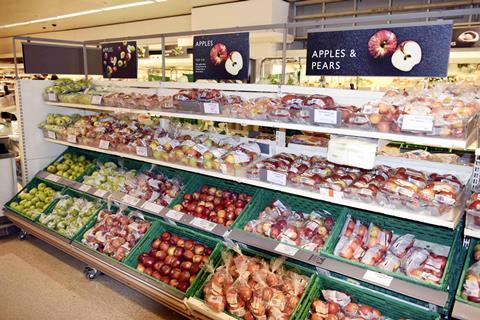 Waitrose fruit aisle apples