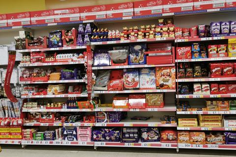 Tesco christmas chocolate aisle