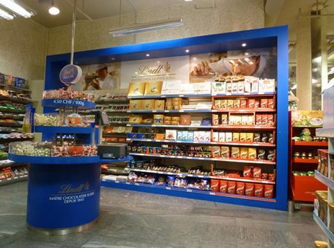 coop schweiz switzerland lindt confectionery aisle