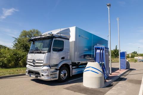 Electric truck - BP pulse first European charging corridor