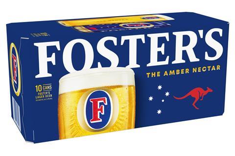 Foster's 10x440ml multipack - 2025 Packaging