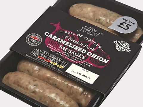 own label 2015, meat - sausages, tesco finest