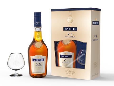 Martell cognac gift set